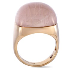 Roberto Coin 18 Karat Rose Gold and Rutilated Quartz Ring
