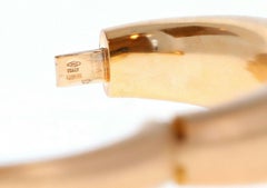 Roberto Coin 18k Rose Gold Brown & White Diamond Bangle Bracelet 41.2g