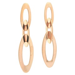Roberto Coin 18k Rose Gold Chic & Shine Paper Clip Dangle Drop Earrings