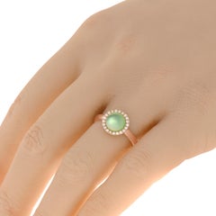 Roberto Coin 18K Rose Gold, Lemon Quartz & Diamond Ring sz 6.5