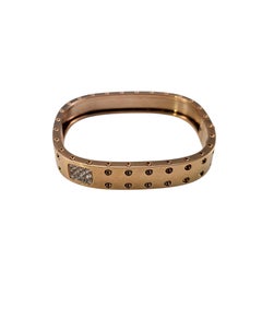 Roberto Coin 18K Rose Gold Pois Moi Diamond Bangle Bracelet w/Box #25037