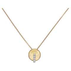 Roberto Coin 18k Two-Tone Gold Diamond Disc Pendant Necklace Roberto Coin 18k Two-Tone Gold Diamond Disc Pendant Necklace