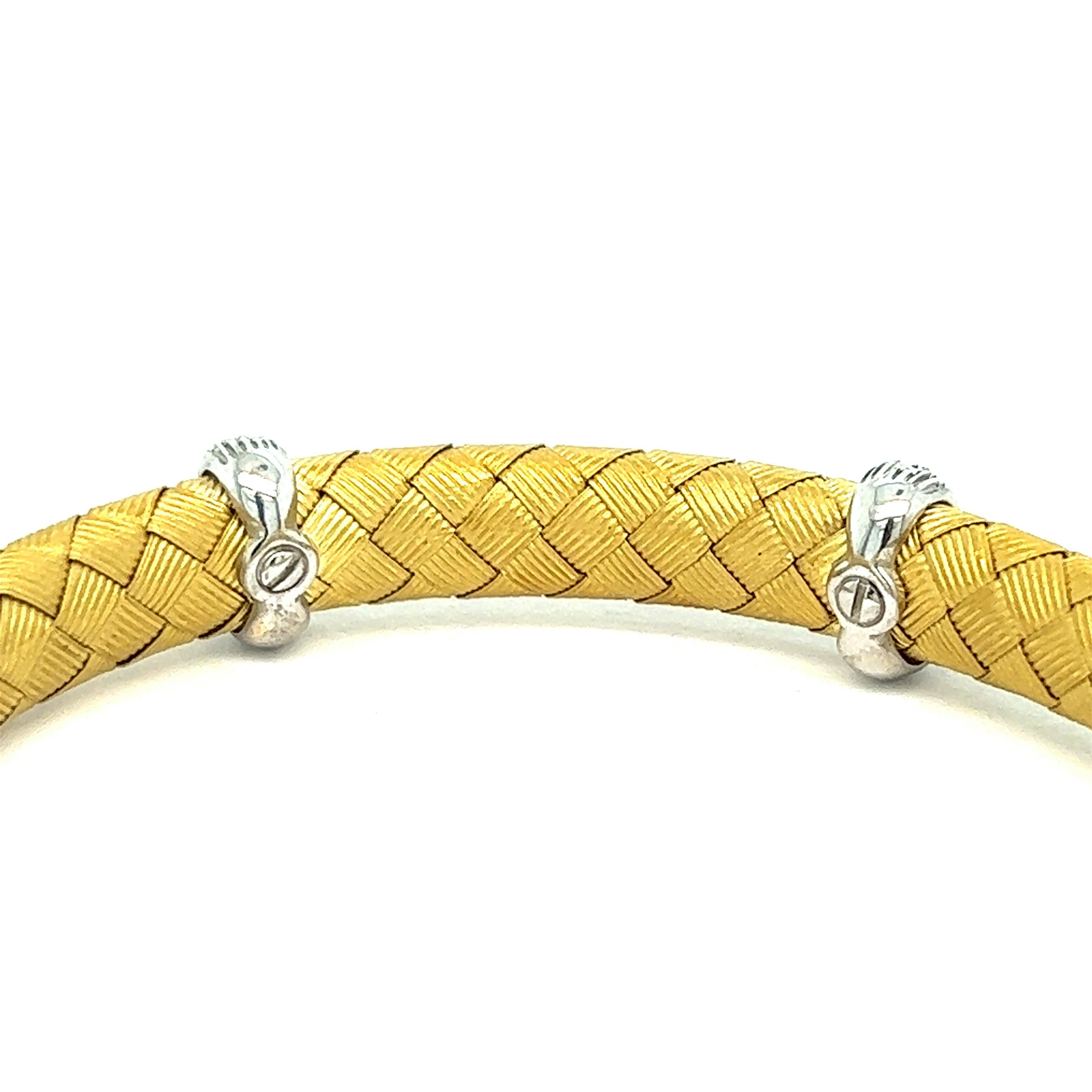 Women's Roberto Coin 18k Weave Bracelet For Sale