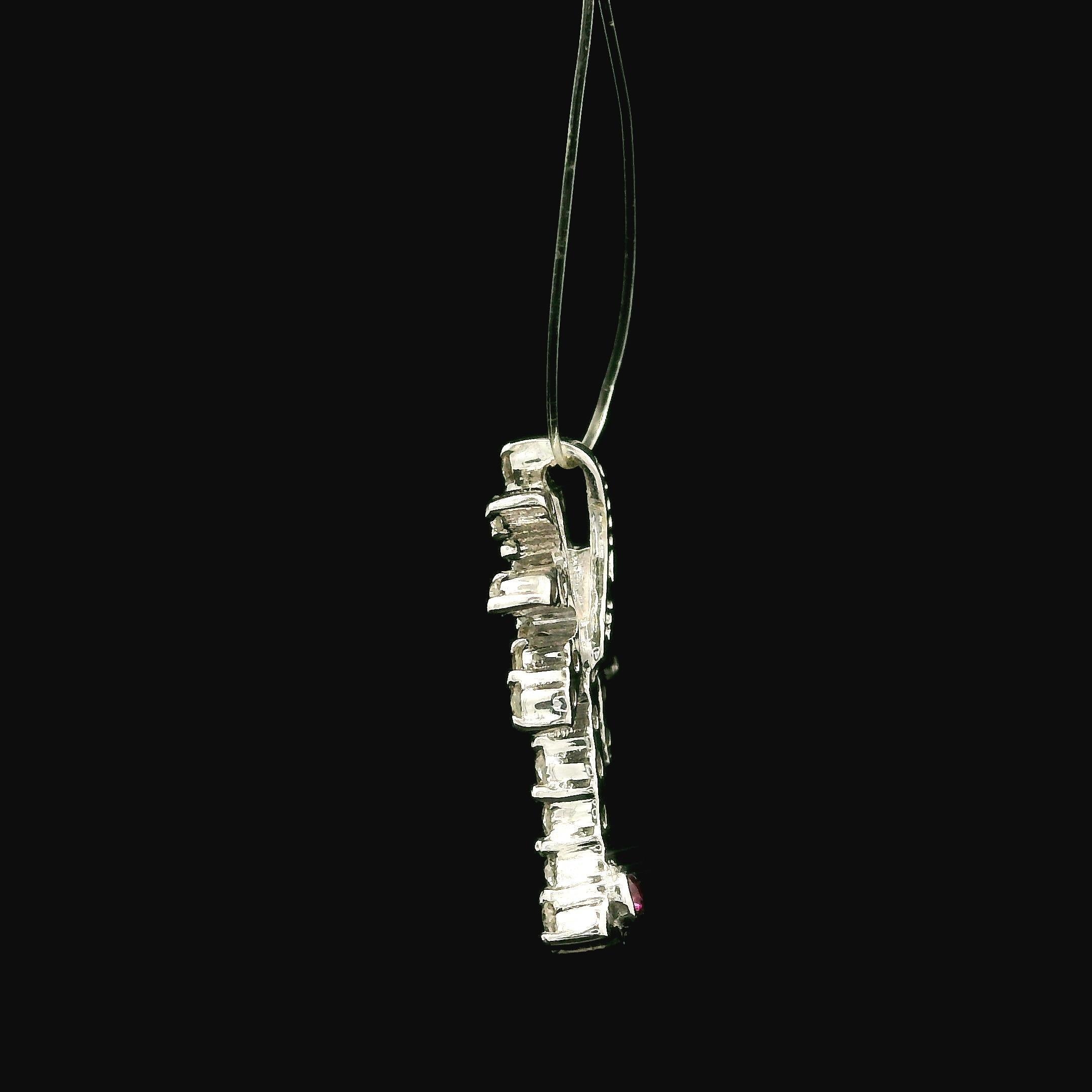 Taglio brillante Roberto Coin - Ciondolo in oro bianco 18 carati con diamante da 0,20 ct. in vendita