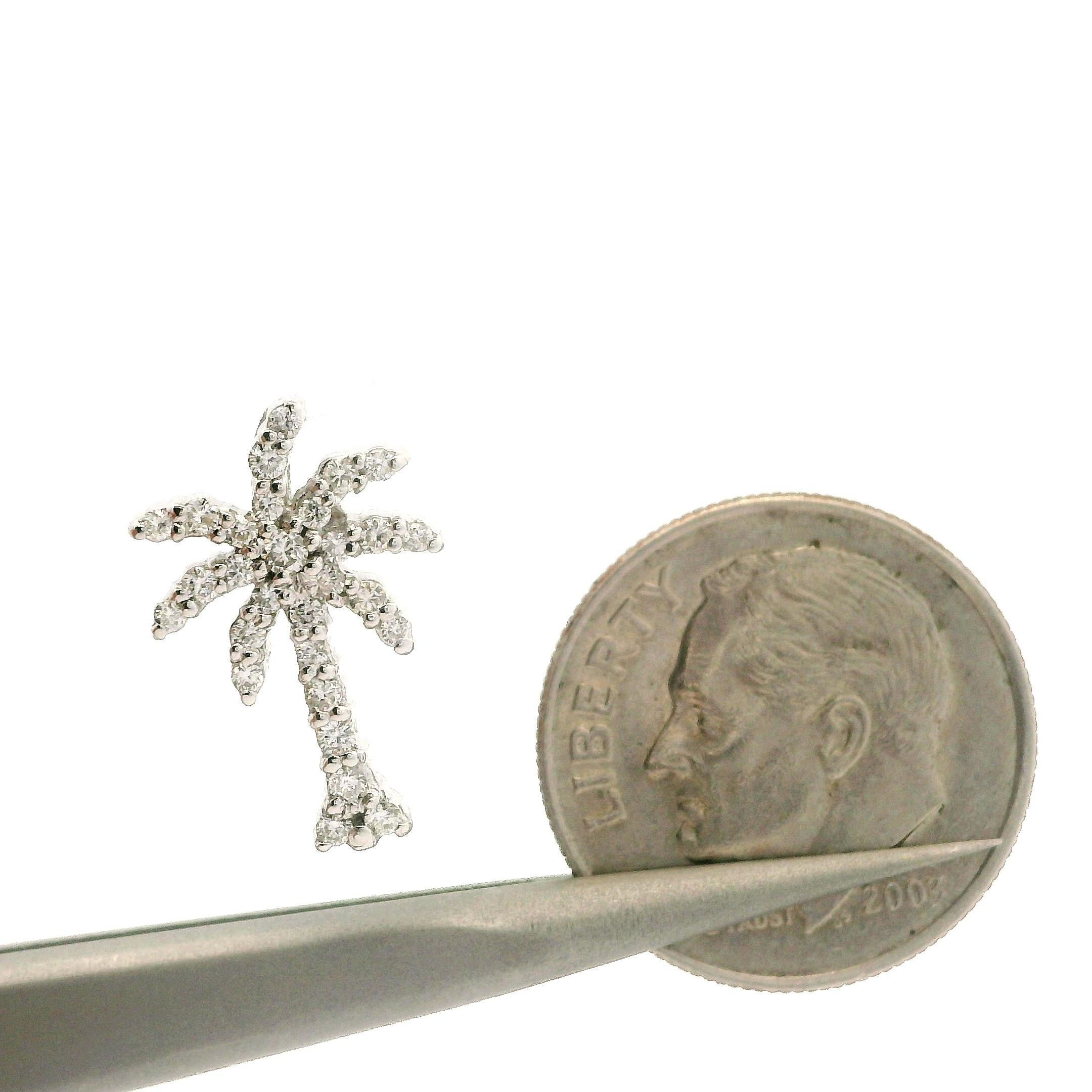 Roberto Coin - Ciondolo in oro bianco 18 carati con diamante da 0,20 ct. In condizioni ottime in vendita a Montclair, NJ