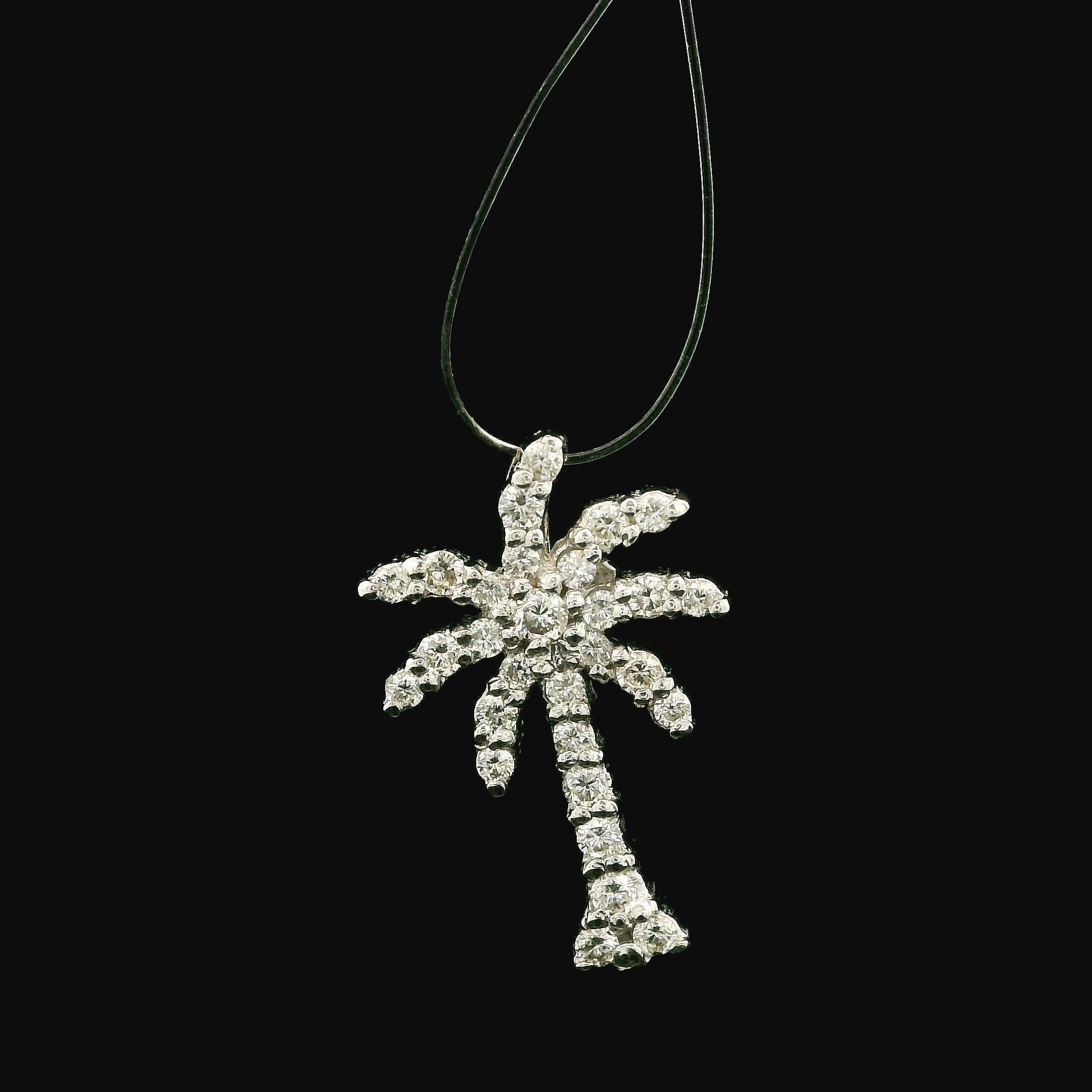 Donna Roberto Coin - Ciondolo in oro bianco 18 carati con diamante da 0,20 ct. in vendita