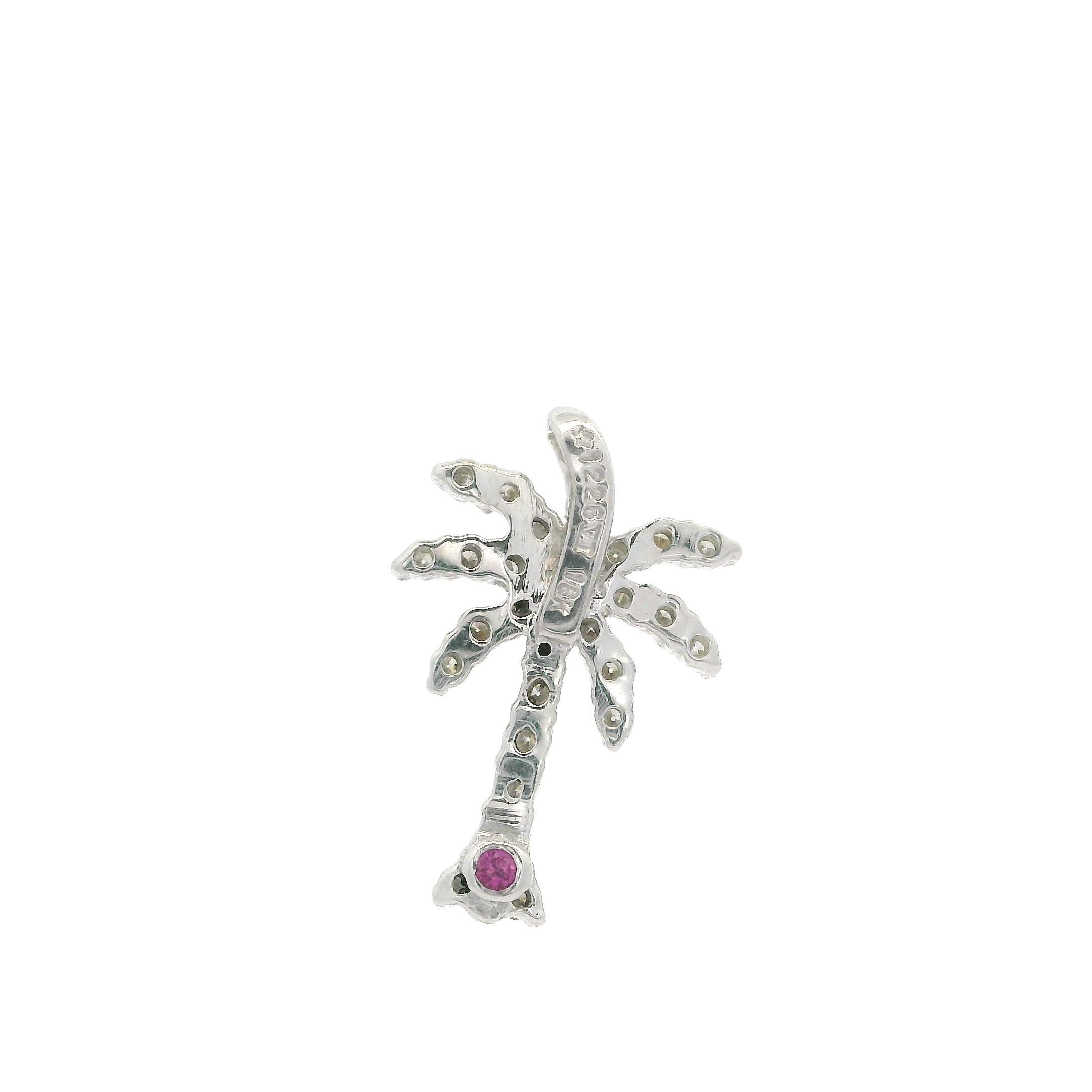 Roberto Coin - Ciondolo in oro bianco 18 carati con diamante da 0,20 ct. in vendita 3