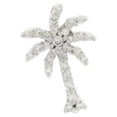 Roberto Coin 18k White Gold 0.20ctw Diamond Palm Tree Tiny Treasure Pendant