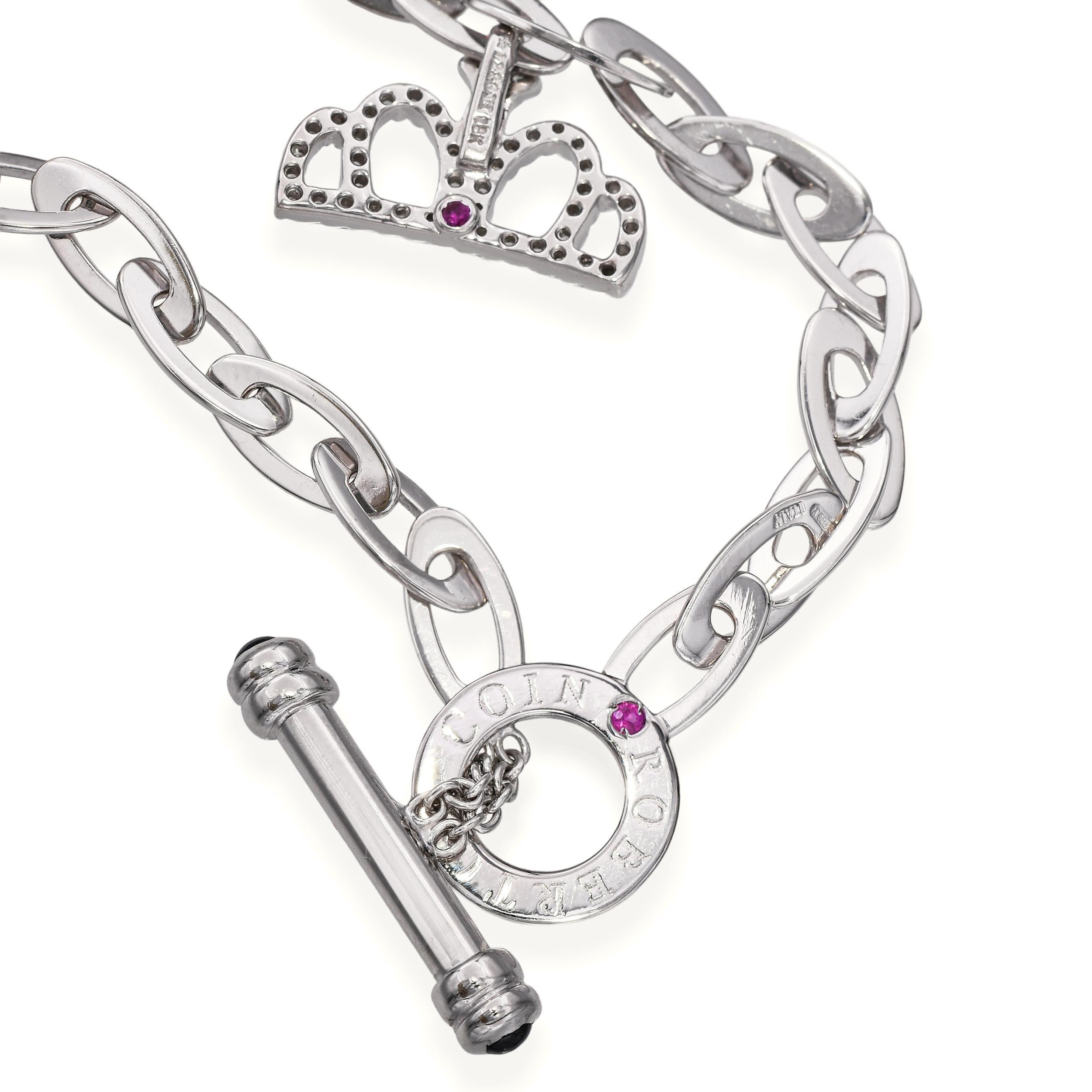 Roberto Coin Bracciale con diamanti in oro bianco 18k 0,51tcw In condizioni buone in vendita a New York, NY