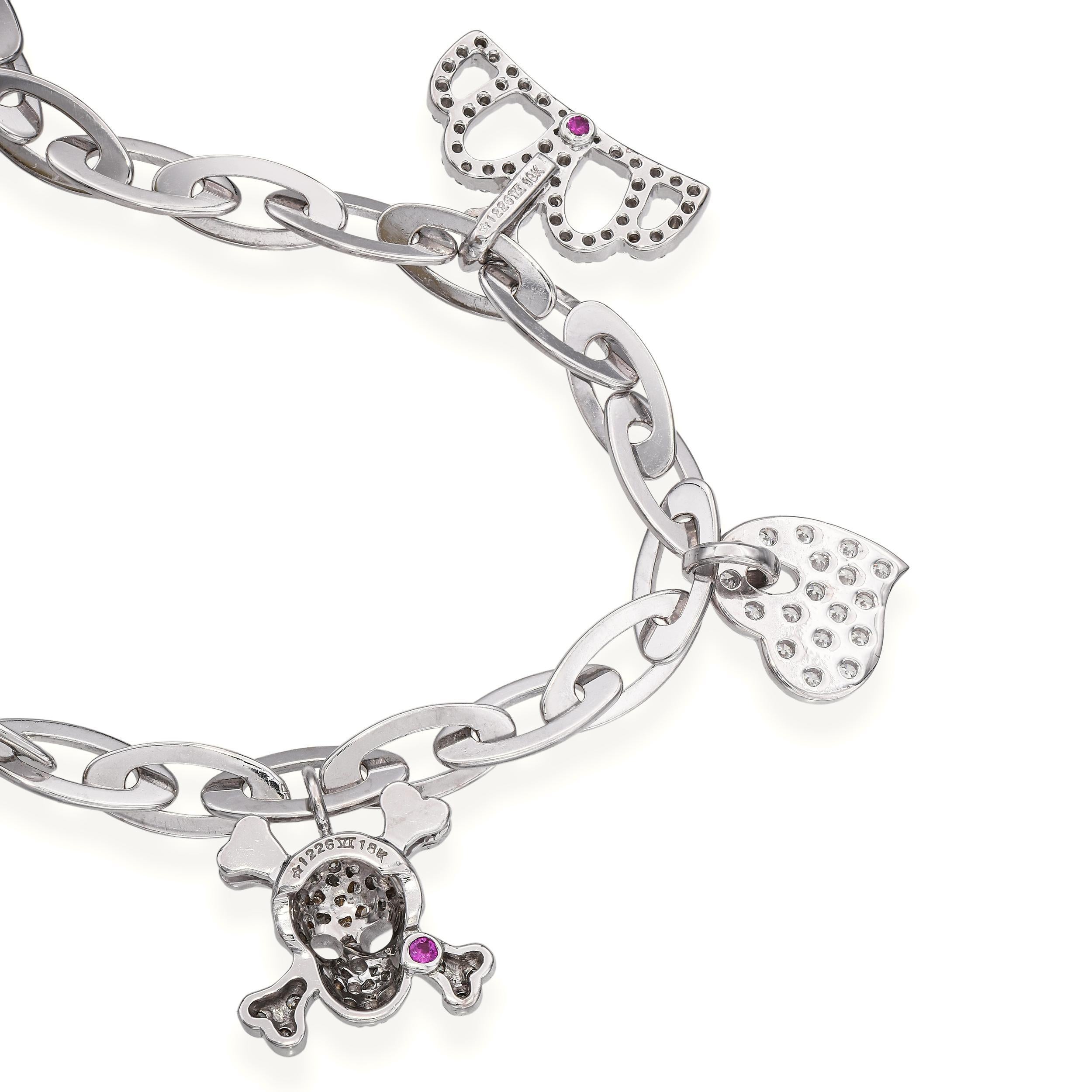 Donna Roberto Coin Bracciale con diamanti in oro bianco 18k 0,51tcw in vendita