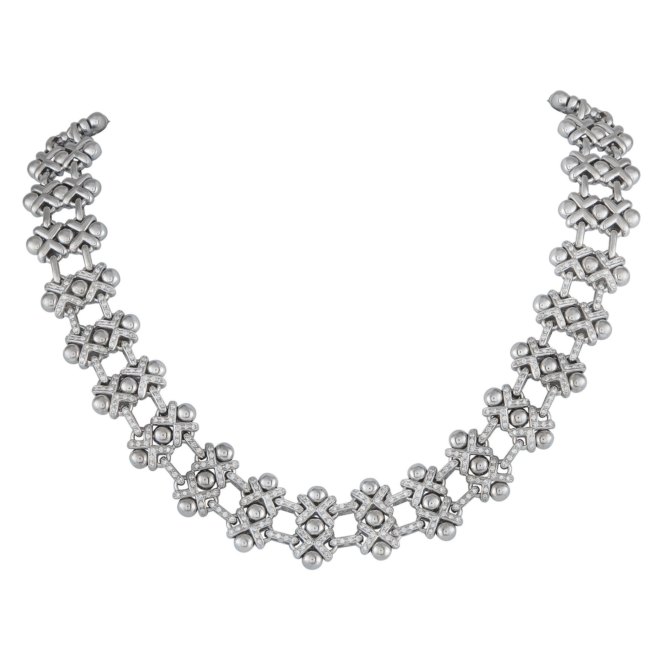 Roberto Coin Collier en or blanc 18 carats avec 0,95 ct de diamant