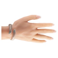 Roberto Coin Pulsera de oro blanco de 18 quilates con 1,50 ct de diamantes y esmalte RC01-050726