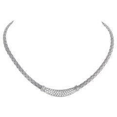 Roberto Coin 18K White Gold 2.00 Ct Diamond Woven Silk Necklace