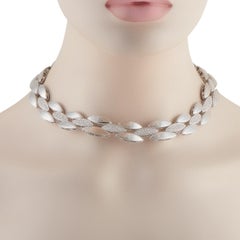 Roberto Coin 18K White Gold 2.50ct Diamond Choker Necklace RC05-040826