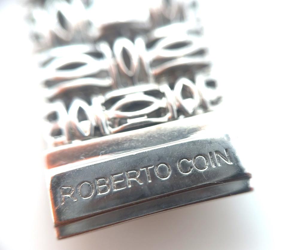 Roberto Coin, 18K White Gold and Diamond Appassionata Three Row Bracelet In Excellent Condition For Sale In Chicago, IL
