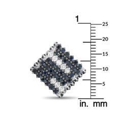 Roberto Coin 18 Karat White Gold Diamond and Black Sapphire Cufflinks