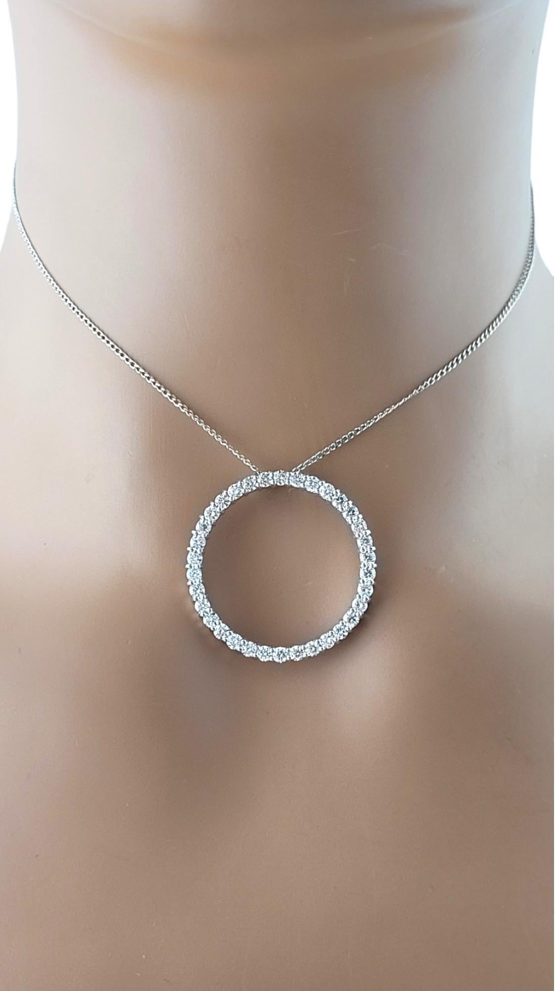 Roberto Coin 18K White Gold Diamond Circle of Life Pendant 1.03cts #16976 For Sale 2