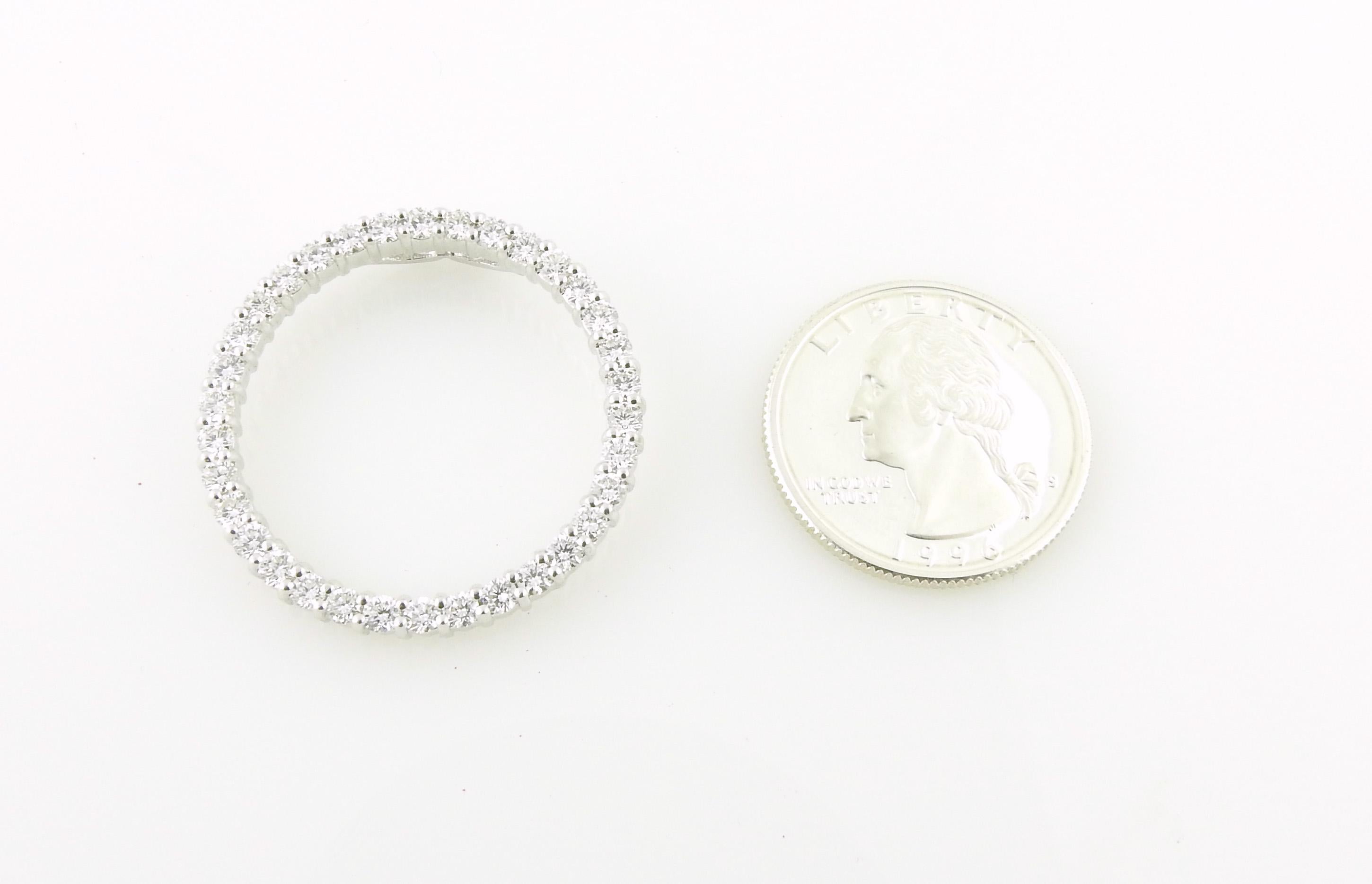 Roberto Coin 18K White Gold Diamond Circle of Life Pendant 1.03cts 4