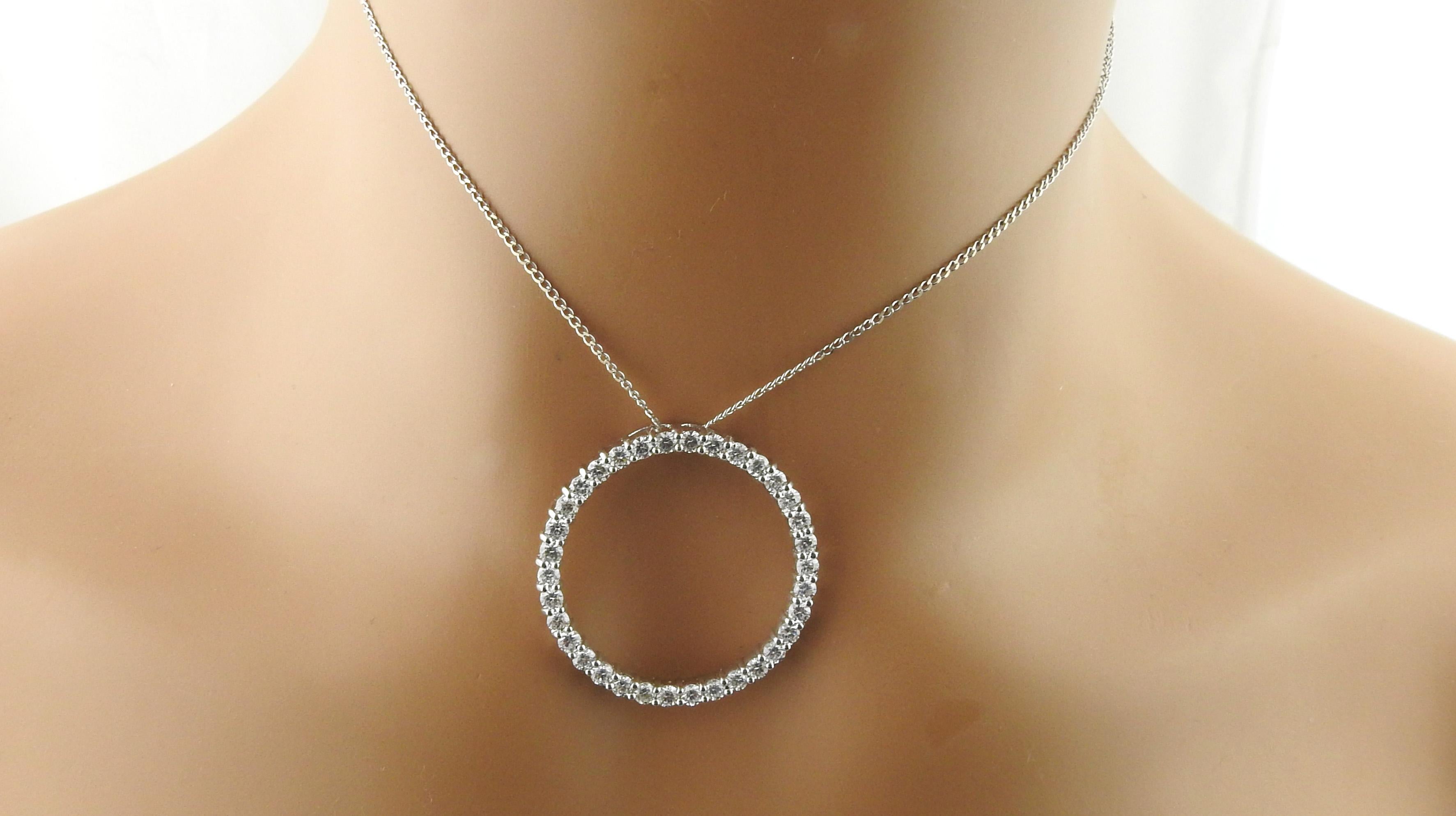 Roberto Coin 18K White Gold Diamond Circle of Life Pendant 1.03cts 5