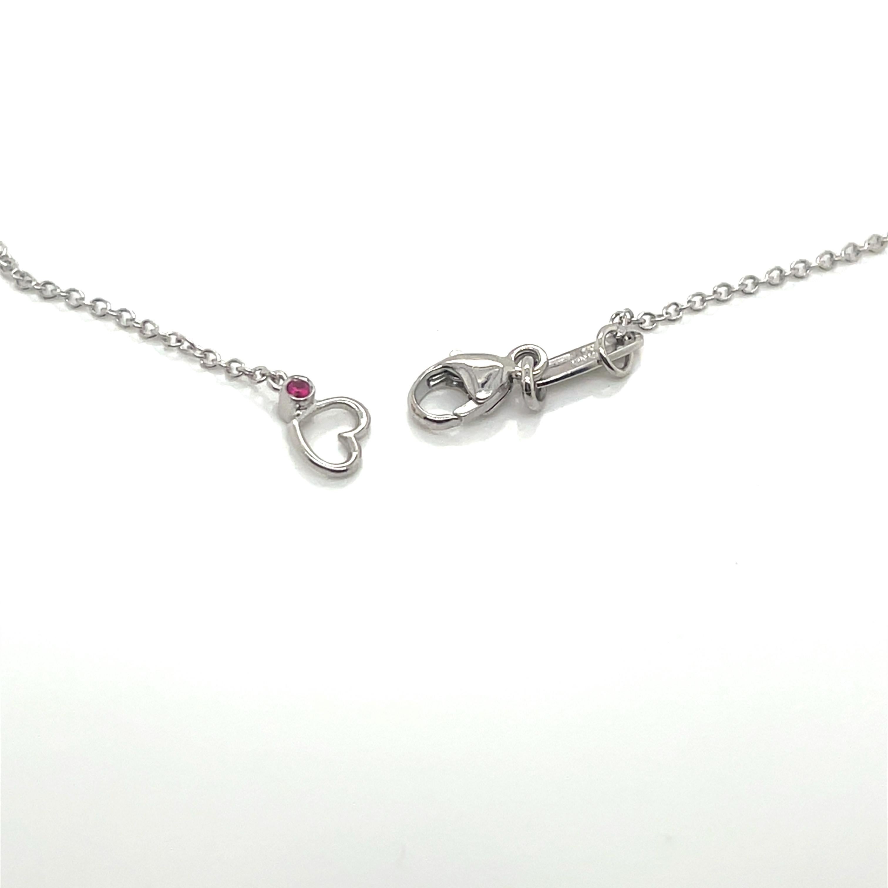 Collier à pendentifs en or blanc 18K avec cercles de diamants Roberto Coin Pour femmes en vente