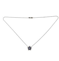 Roberto Coin 18K White Gold Sapphire and Diamond Pendant Necklace #25050