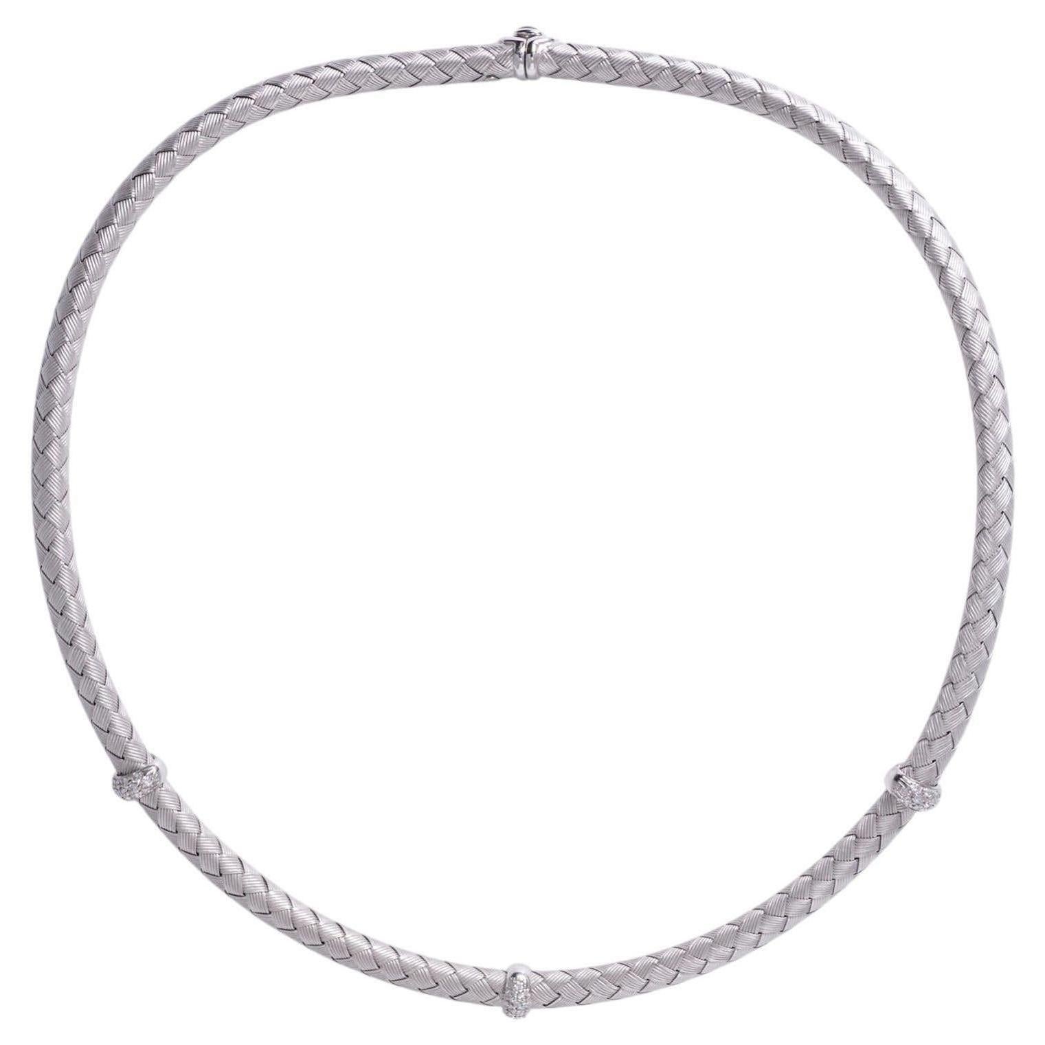 Roberto Coin - Collana girocollo con diamanti Collection'S in oro bianco 18 carati