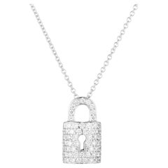 Roberto Coin Collier à serti 002136AWCHX0 en or blanc 18 carats avec de minuscules trésors en diamants