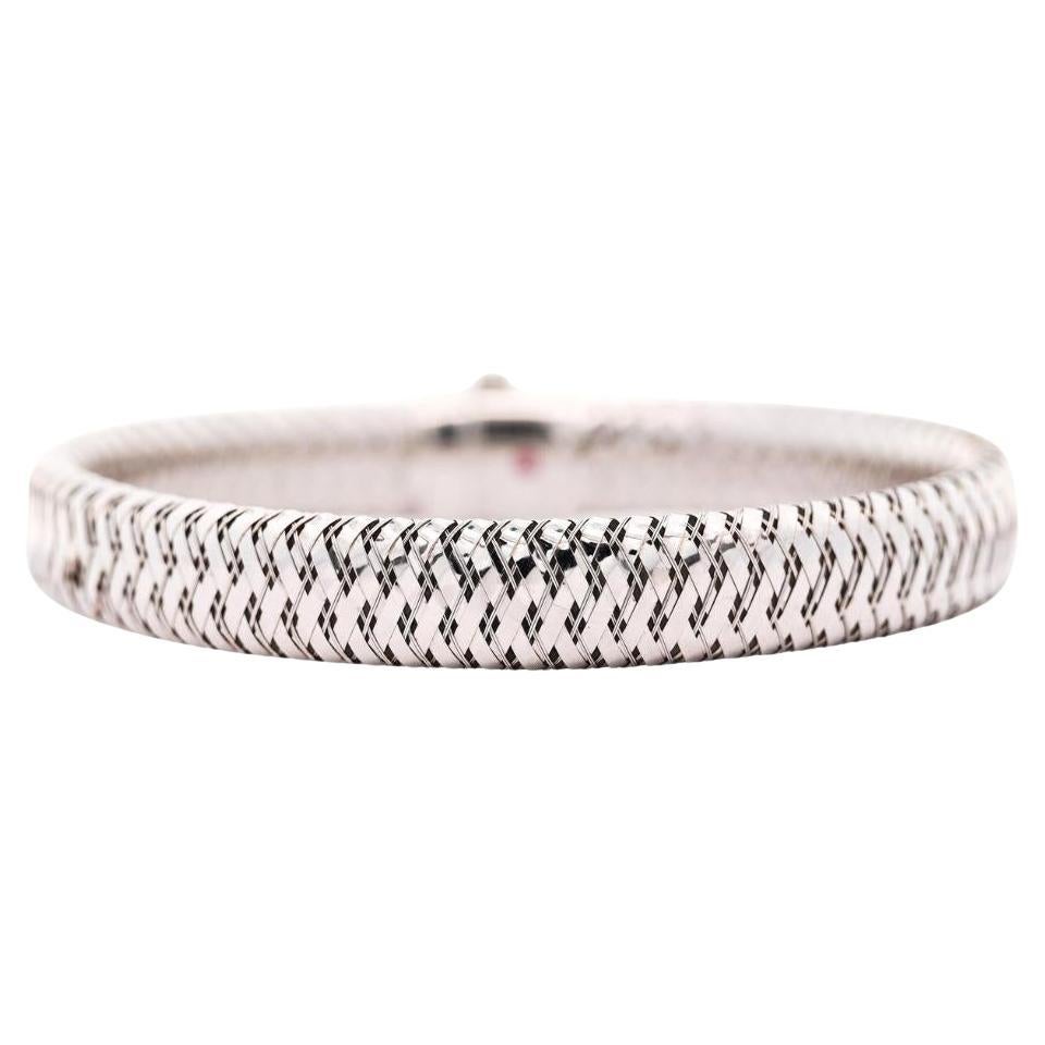 Roberto Coin Bracelet souple en or blanc 18K tissé