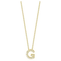 Roberto Coin 18K Gelbgold 0.06CT Diamant "G" Anhänger Halskette 001634AYCHXG