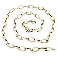 Roberto Coin 18k Yellow Gold 31" Long Open Oval Link Chain Necklace
