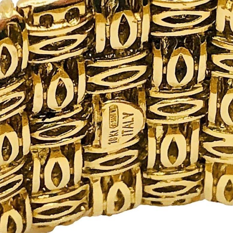 Roberto Coin Appassionata-Armband aus 18 Karat Gelbgold und Diamanten mit 5 Reihen im Zustand „Gut“ im Angebot in Palm Beach, FL