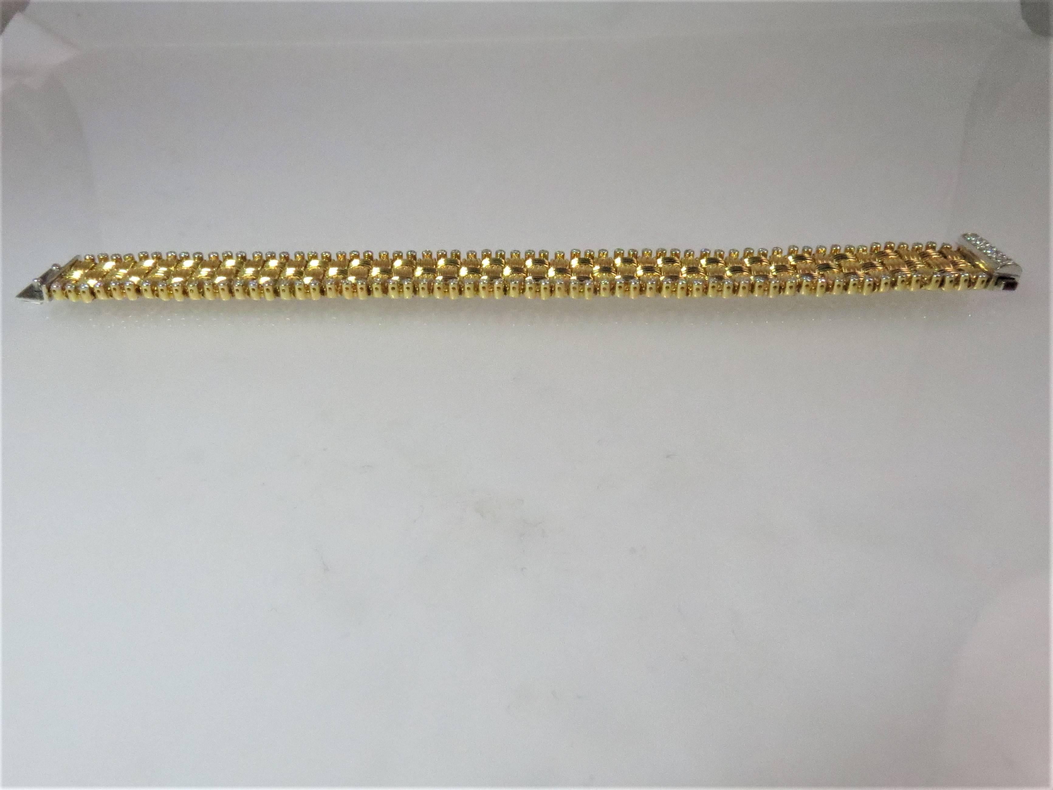 Roberto Coin Armband „Appassionata“ aus 18 Karat Gelbgold und Diamanten (Zeitgenössisch) im Angebot