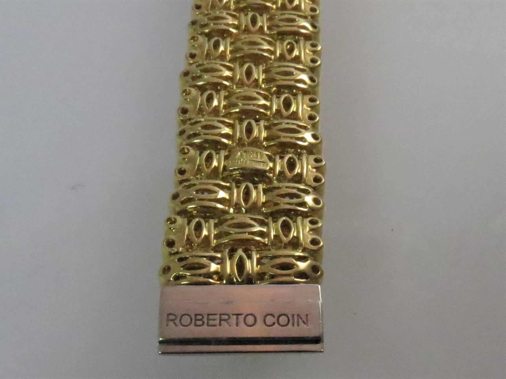 Roberto Coin Armband „Appassionata“ aus 18 Karat Gelbgold und Diamanten im Zustand „Hervorragend“ im Angebot in Chicago, IL