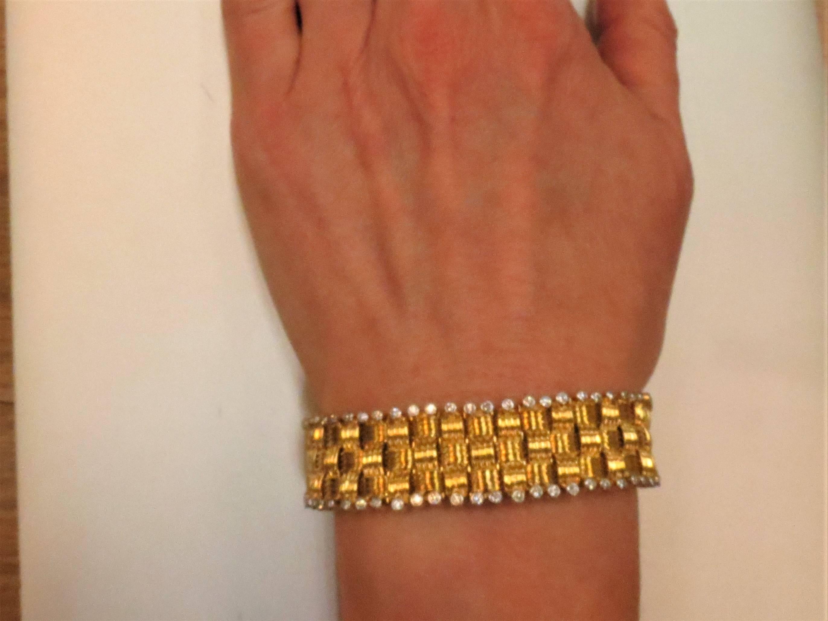 Roberto Coin Armband „Appassionata“ aus 18 Karat Gelbgold und Diamanten Damen im Angebot