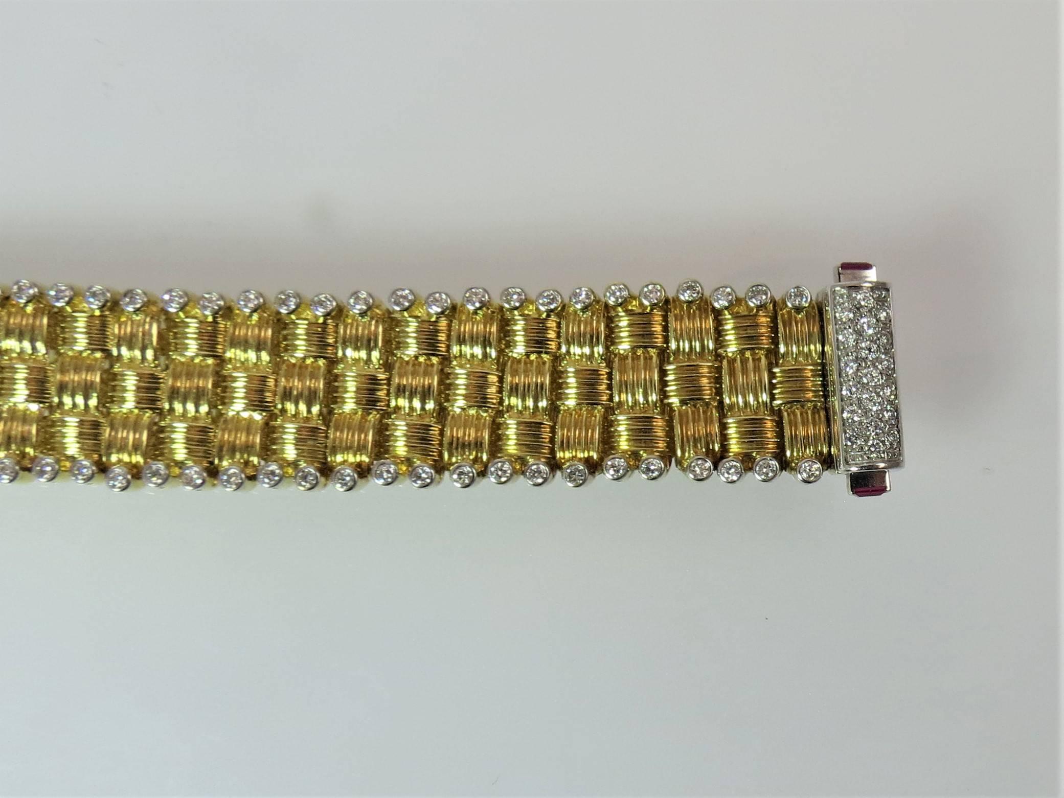 Roberto Coin Armband „Appassionata“ aus 18 Karat Gelbgold und Diamanten im Angebot 1