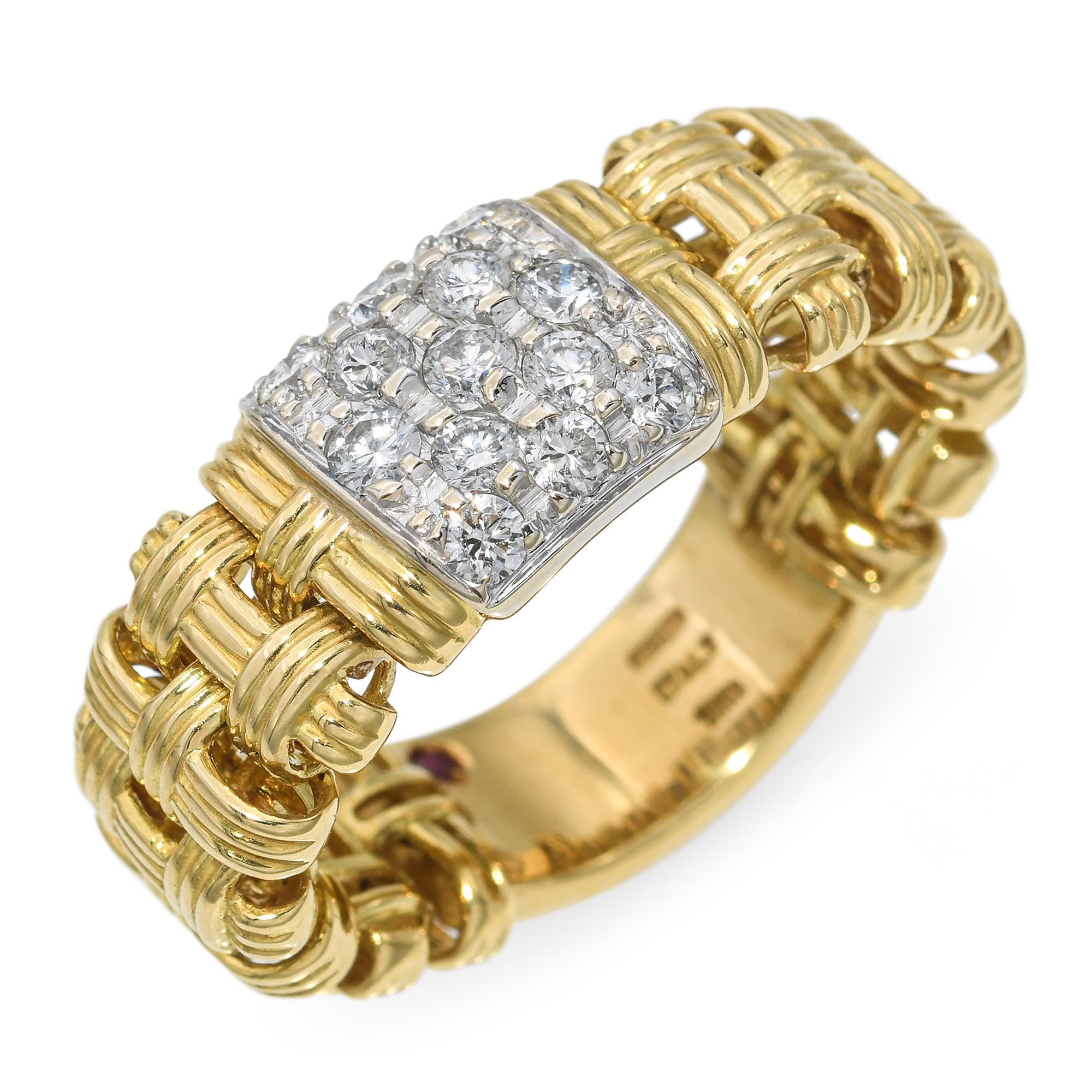 Roberto Coin Parure de bijoux en or jaune 18 carats et diamants Pour femmes en vente