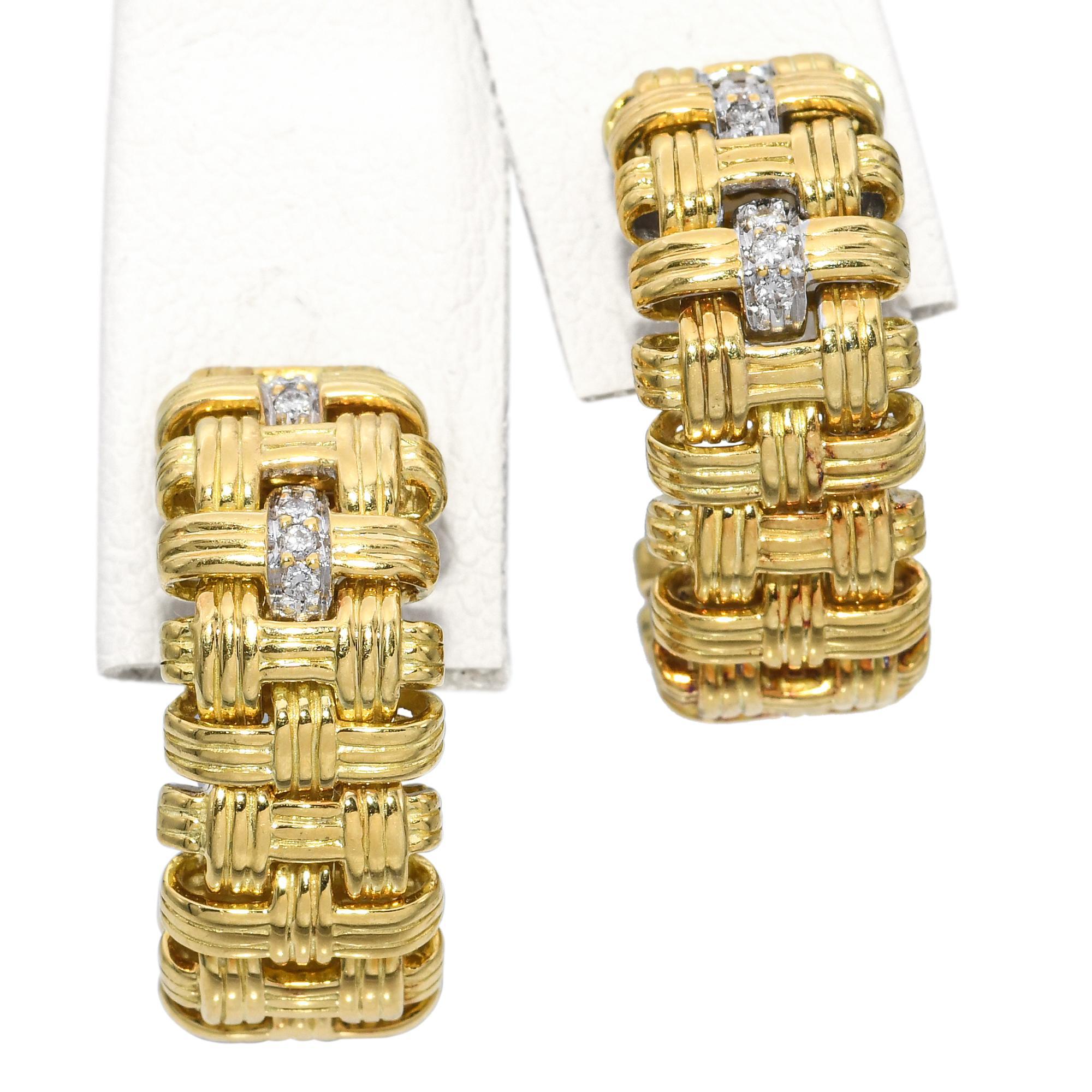Roberto Coin Parure de bijoux en or jaune 18 carats et diamants en vente 1