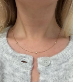 Roberto Coin, 18K Yellow Gold and Diamond Station Necklace