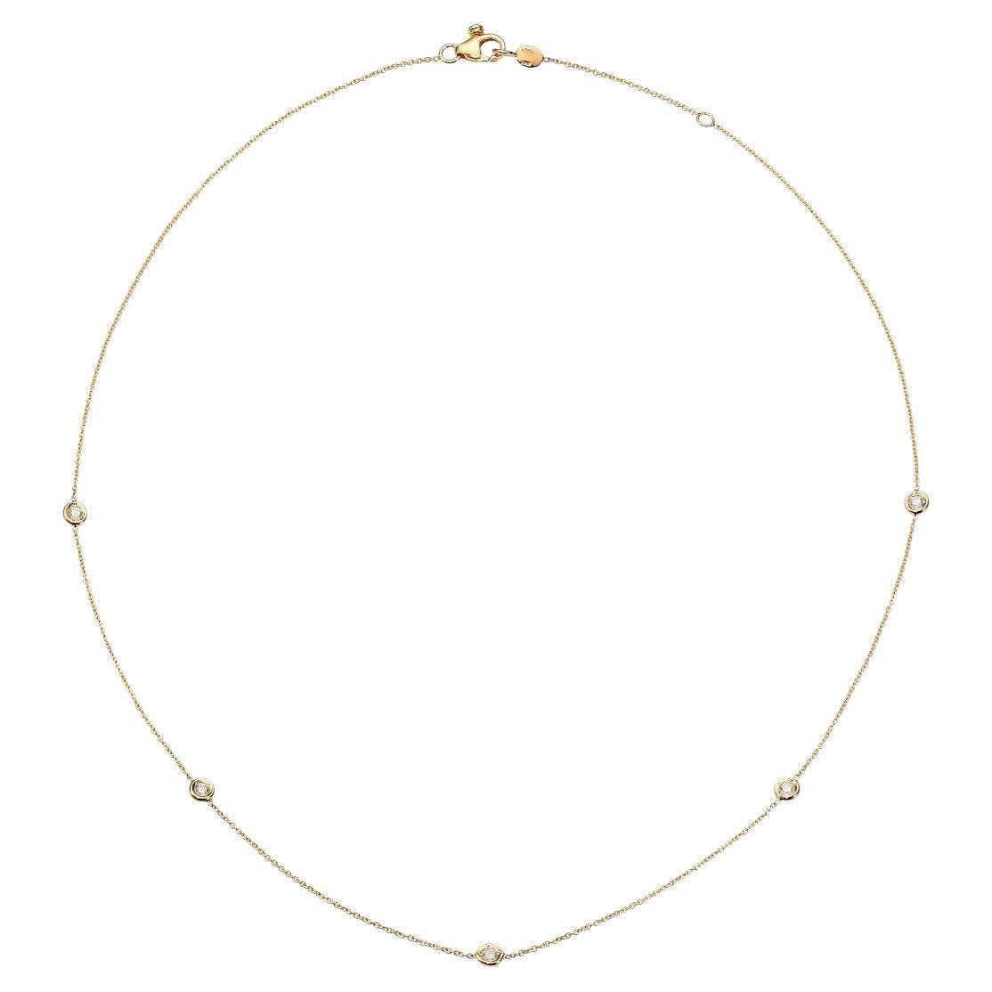 Roberto Coin, Collana Station in oro giallo 18K e diamanti