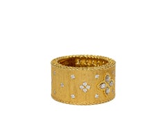 Roberto Coin 18K Yellow Gold and Diamond Venetian Princess Wide Cigar Ring