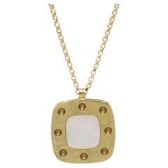 Roberto Coin 18K Yellow Gold and Mother-of-Pearl Pois Moi Pendant Drop Necklace