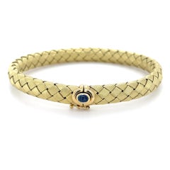 Roberto Coin, 18K Yellow Gold and Sapphire Woven Silk Bracelet