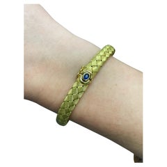 Roberto Coin, 18K Yellow Gold and Sapphire Woven Silk Bracelet