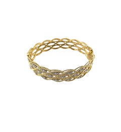 Roberto Coin 18K Yellow Gold Barocco Diamond Bangle Bracelet #25062