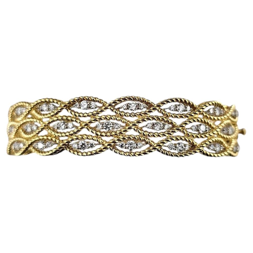 Roberto Coin Bracciale Barocco con diamanti in oro giallo 18 carati #25062