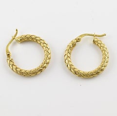 Roberto Coin Collier et Boucles d'oreilles tressés en or jaune 18K 29.65g Italie 1220V