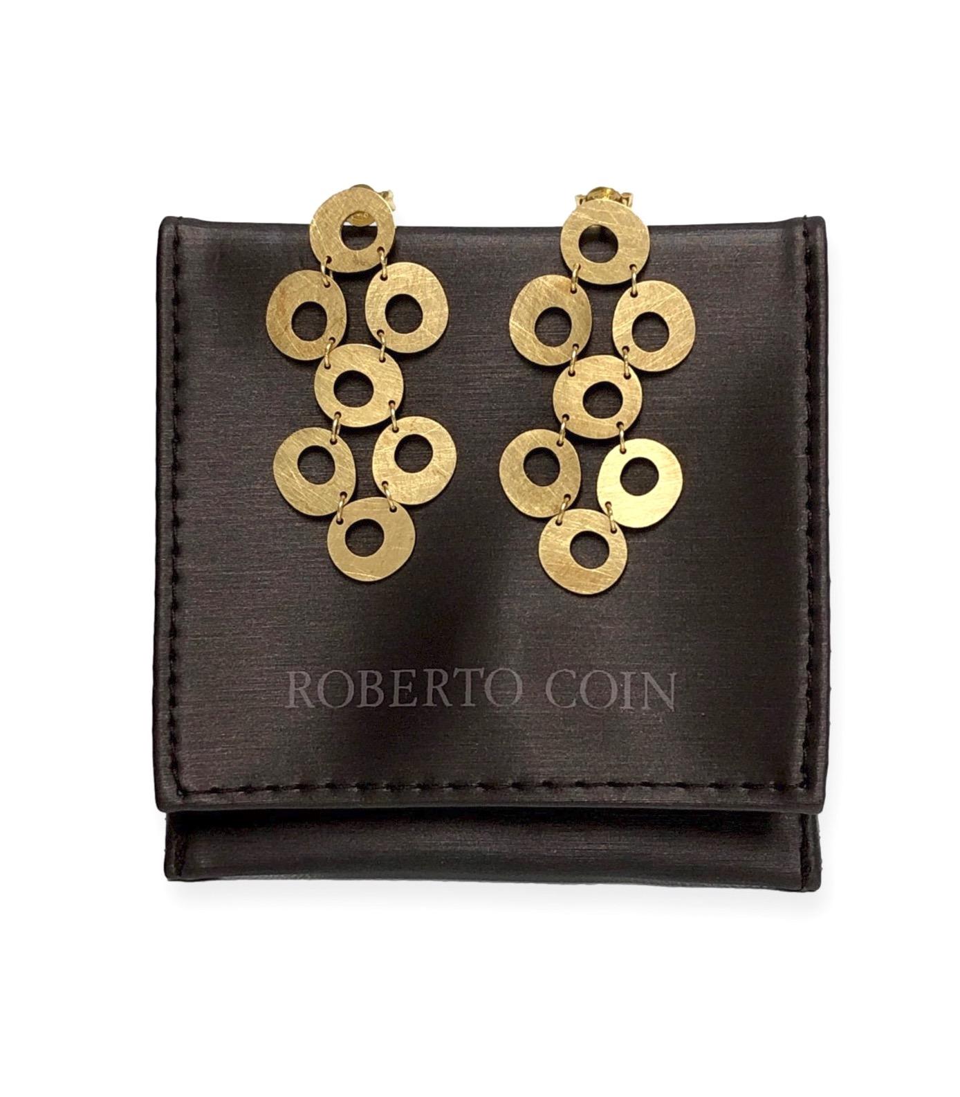Roberto Coin 18k Yellow Gold Circles Drop Chandelier Earrings 1