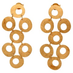 Roberto Coin 18k Yellow Gold Circles Drop Chandelier Earrings