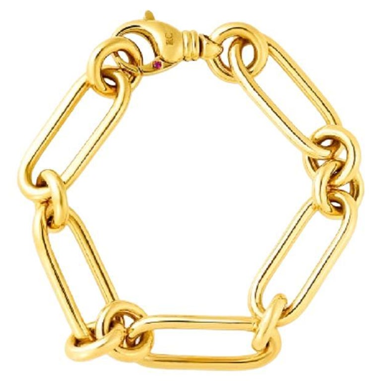 Roberto Coin 18k Yellow Gold Classic Link Bracelet 9151059AYLB0 For Sale at  1stDibs