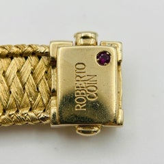 Roberto Coin 18k Yellow Gold Diamond and Mother of Pearl Link Bracelet